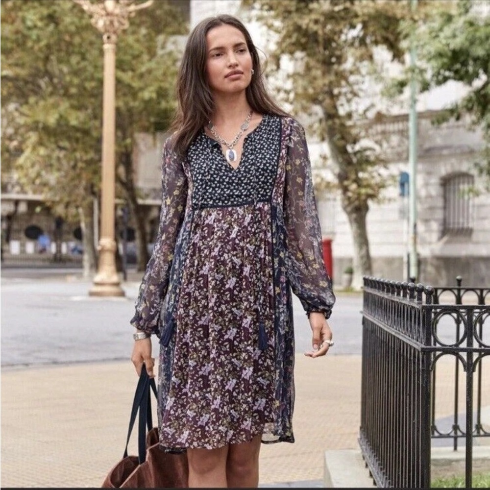 SUNDANCE Patchwork Floral Dress